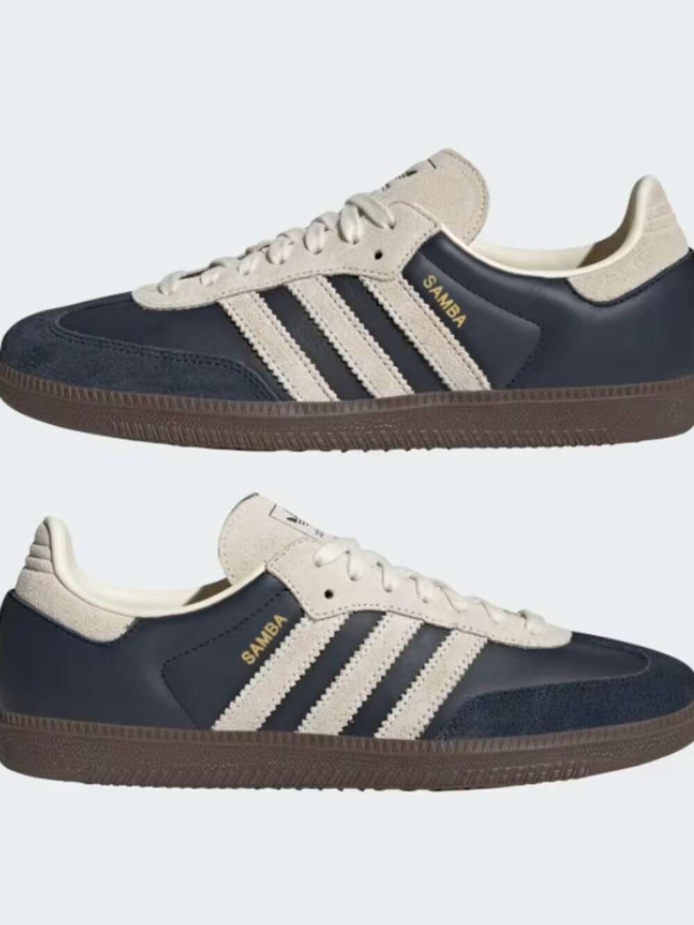 Adidas Samba OG Shoes Aurora Ink / Cream White / Gum Size 9 - Picture 2 of 2